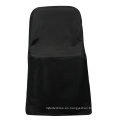 Nantong Black Polyester Body Wedding Silla plegable cubiertas negras para banquete